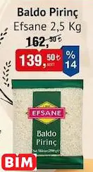 EFSANE BALDO PİRİNÇ 2.5 KG